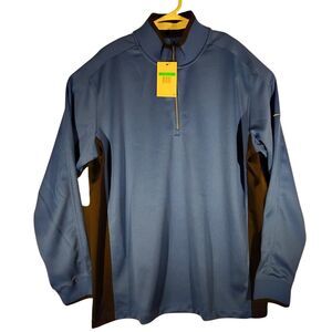 Nike Cover Up jacket mens XL Xlarge blue 1/4 zip pullover golf track 578673